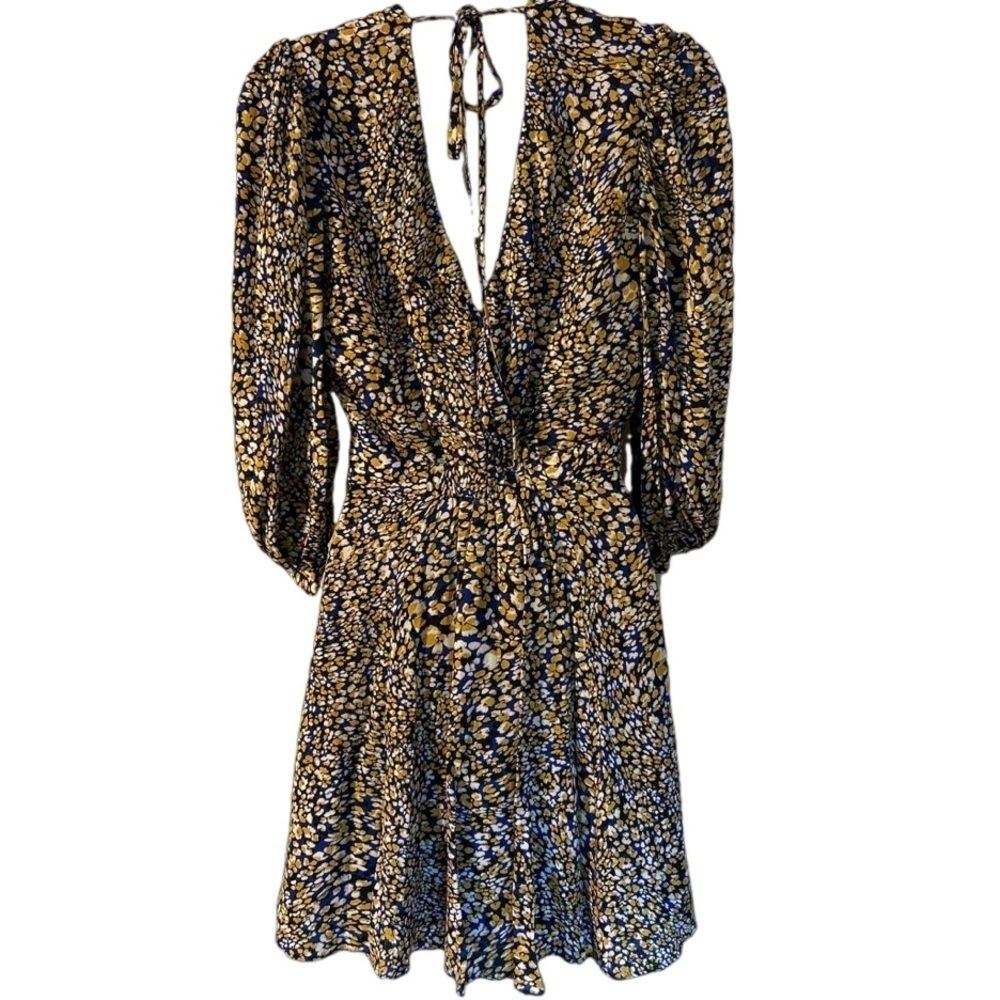Reiss Daisy Deep V Puff Sleeve mini dress NWT from Bloomingdale’s - Picture 4 of 7